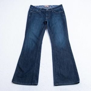 Paige Jeans Womens 30 Petite (31x28.5 actual) Hollywood Hills Bootcut Dark Wash